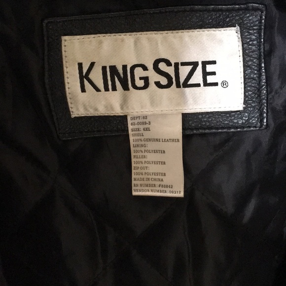king size Jackets & Coats Nwot King Size Leather Jacket Mens 6x